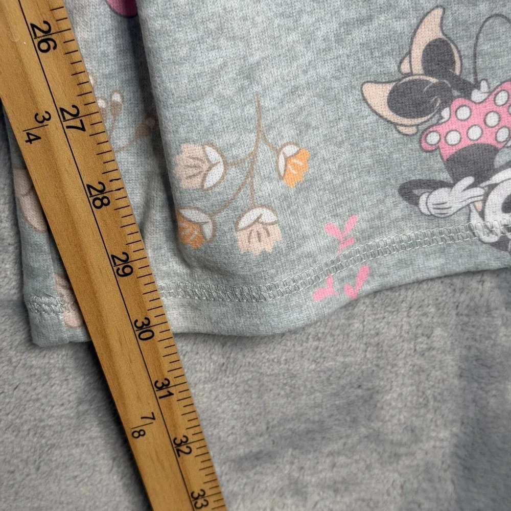 New Minnie Mouse Pajama Pants Womens S Grey Super Soft Lounge Relax Disney - Picture 7 of 8